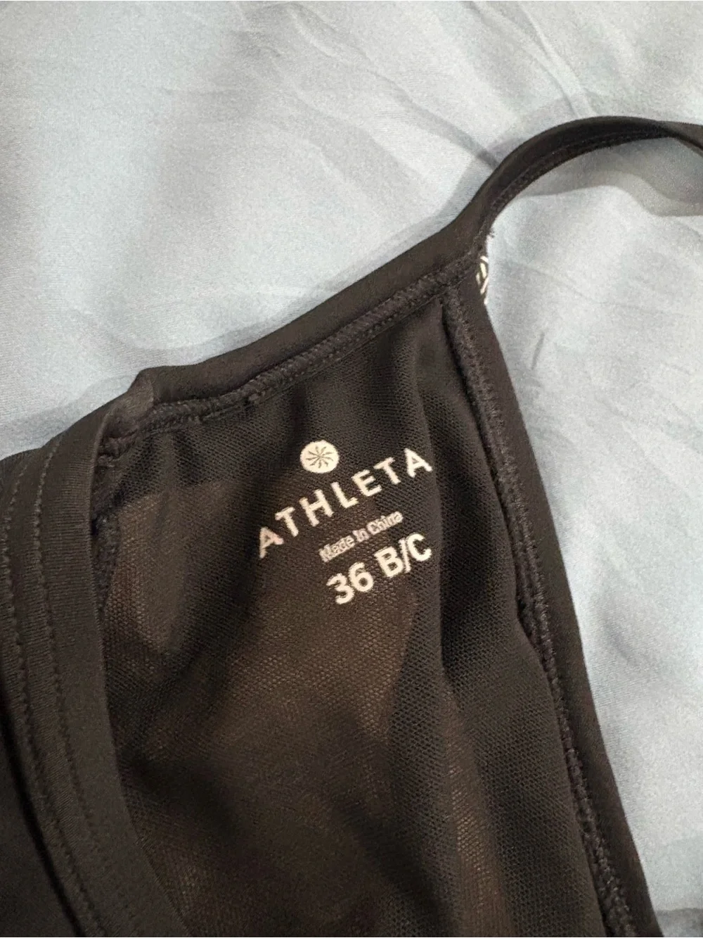 Athleta Black & White Geometric Swim Camisole with Adjustable Side Ties